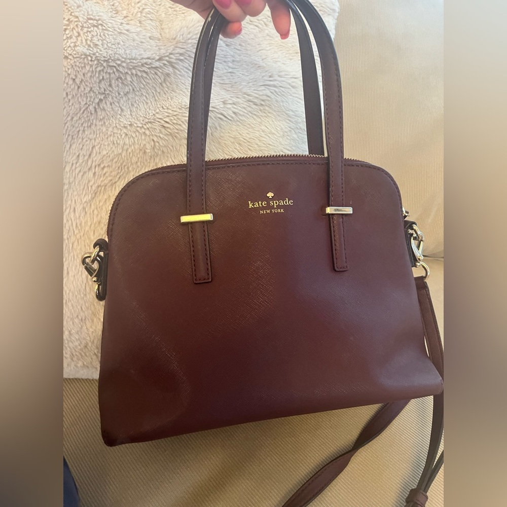 Maroon red wine Kate spade bag